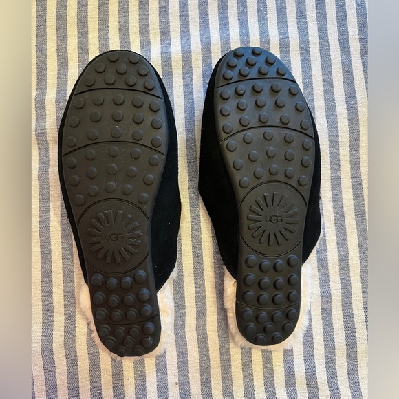 UGG Lane Black Suede Slippers - Picture 6 of 8